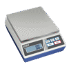 The Electronic Balance 2000g / 4000g features a stainless steel platform, blue and white body, LCD display showing 0.0g, and control buttons including MODE, TARE, and PRINT.