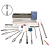 Standard Hand Auger Set - Conical connection displayed on a surface with boxes and packaging materials in the background.