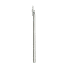 A side view of the Piston Sampler - Bottom Part, a straight metallic rod featuring a small clasp mechanism at the top, displayed against a plain white background.