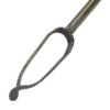 A close-up of the Edelman Auger for Clay, a stainless steel tool with a looped, flat, slightly twisted end, resembling a Dutch Auger, shown against a plain white background.
