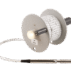 The Water Level Meter is a handheld device with a reel, graduated tape, and attached probe, designed for measuring water levels in wells or tanks.