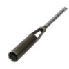 The HydraProbe Installation Auger, featuring a cylindrical cutting end and long handle for extracting soil samples, is shown against a plain white background.
