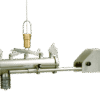 The Watertrap Water Sampler is a metallic, cylindrical device with a brass fitting and two angled panels at each end, suspended by a thin wire against a plain white background.